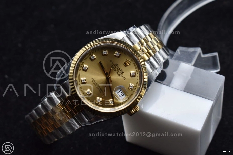 YG SS Dial VR3235 Jubilee 904L Best YG DateJust 36 1:1 126233 Edition Bracelet Diamonds Steel Clean on 1106